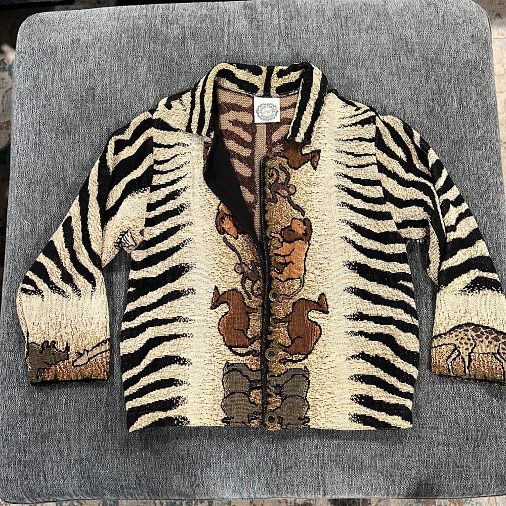 Sugar Street Weavers jacket. African animals